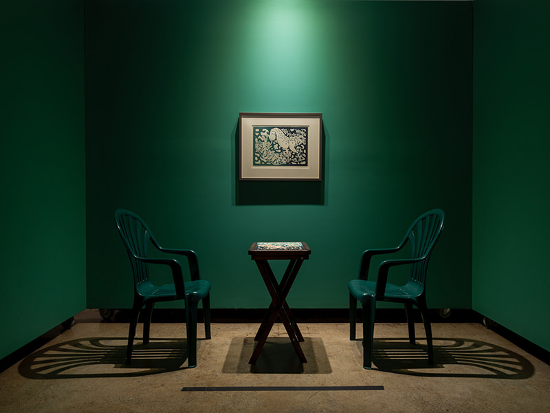 Museum Show Woodcut Art Installation