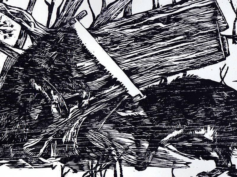 Woodcuts Of Animals Combined With Tools