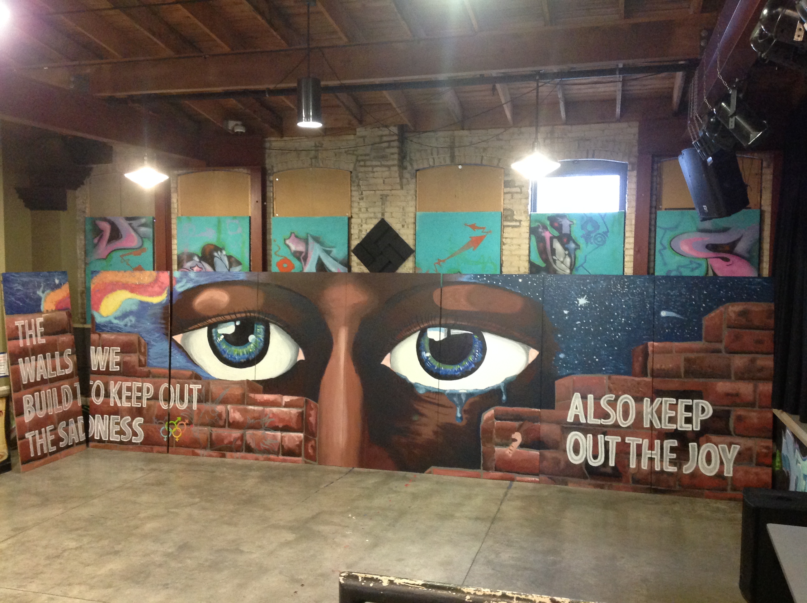 Mural Art about Violence and Teen Suicide