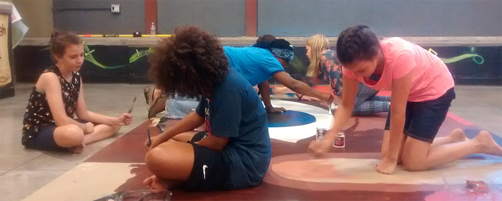 Community Mural Painting Process