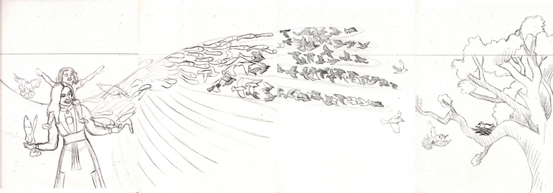 Initial Concept Sketches for Mural