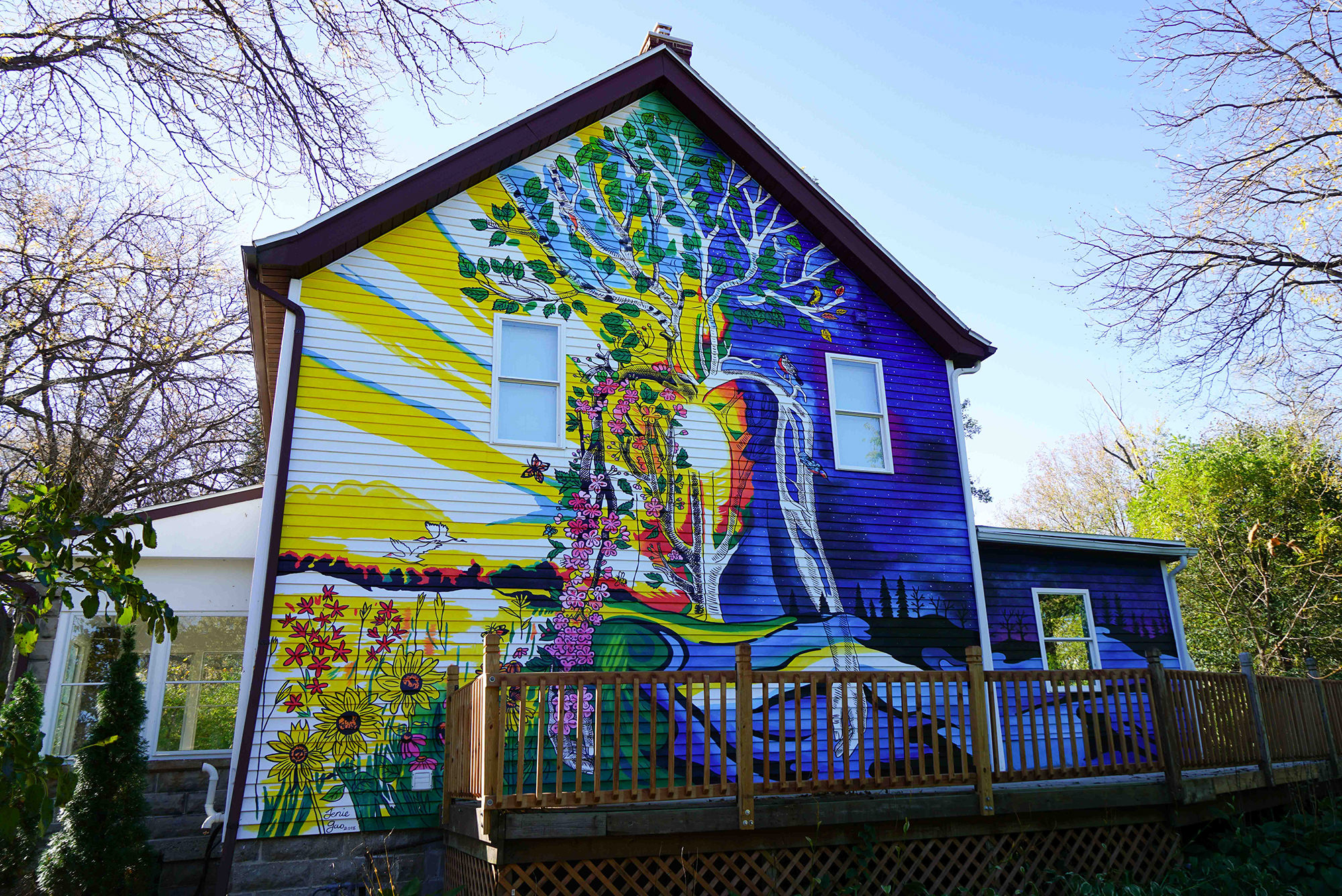 Rest and Rejuvenation Exterior House Mural