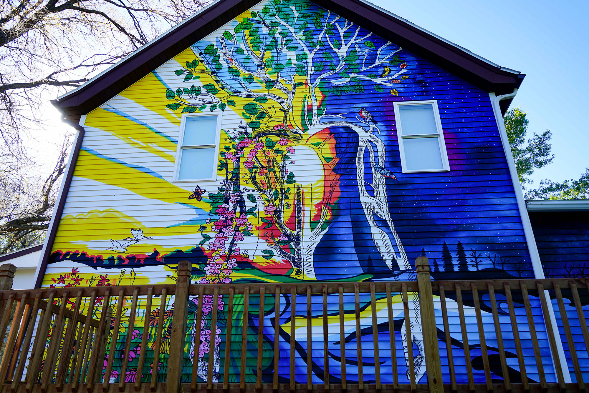 Rest and Rejuvenation Exterior House Mural