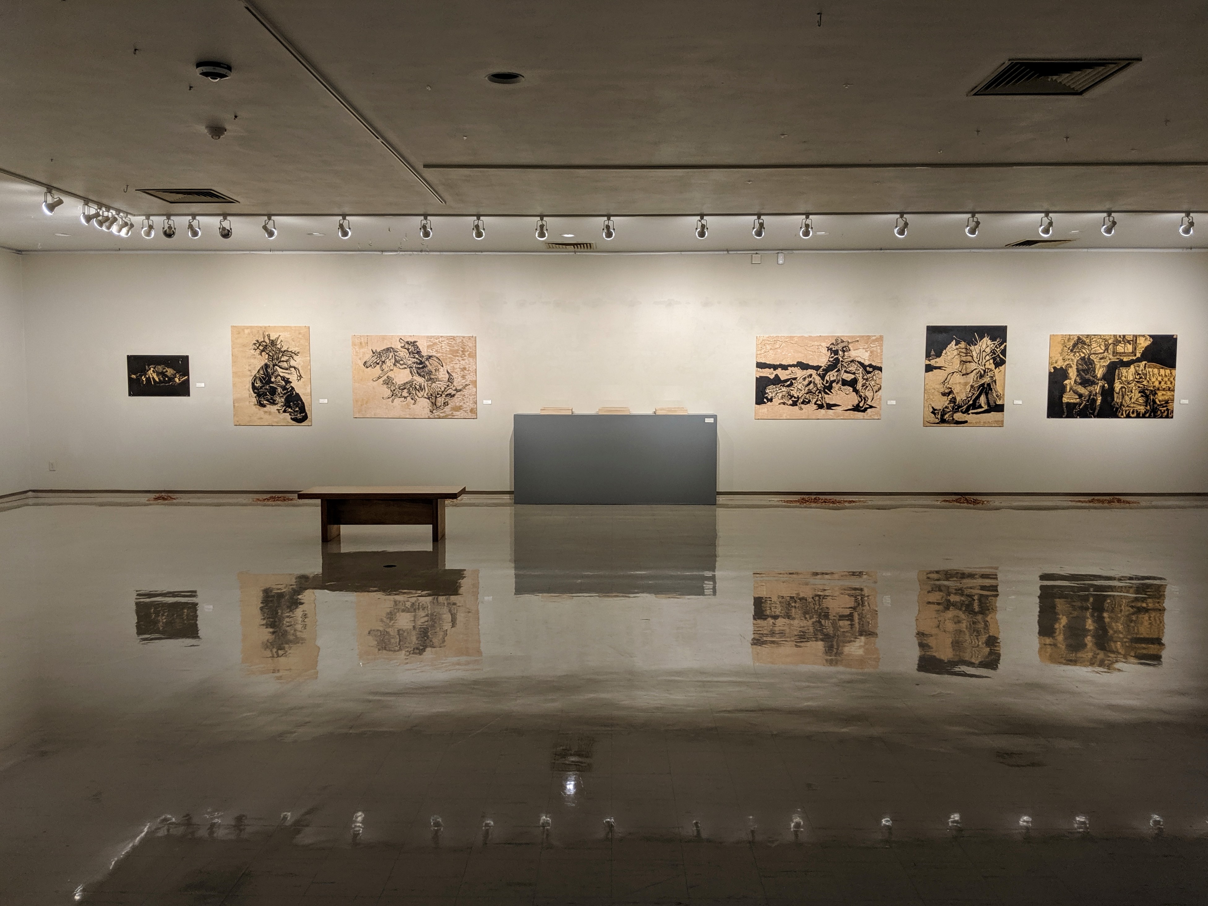 woodcut printmaking large-scale art