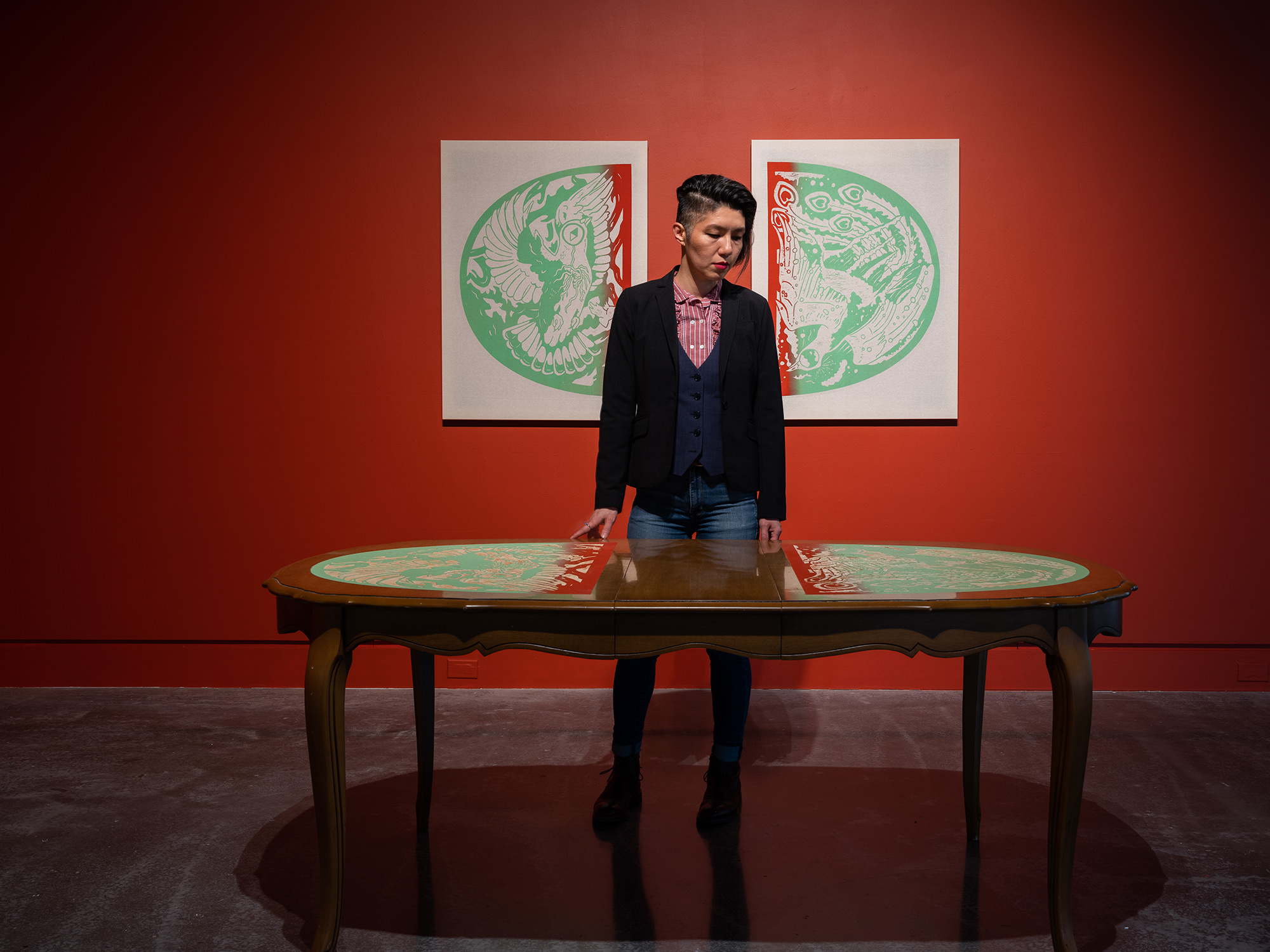woodcut printmaking relief print installation interdisciplinary asian american women artists