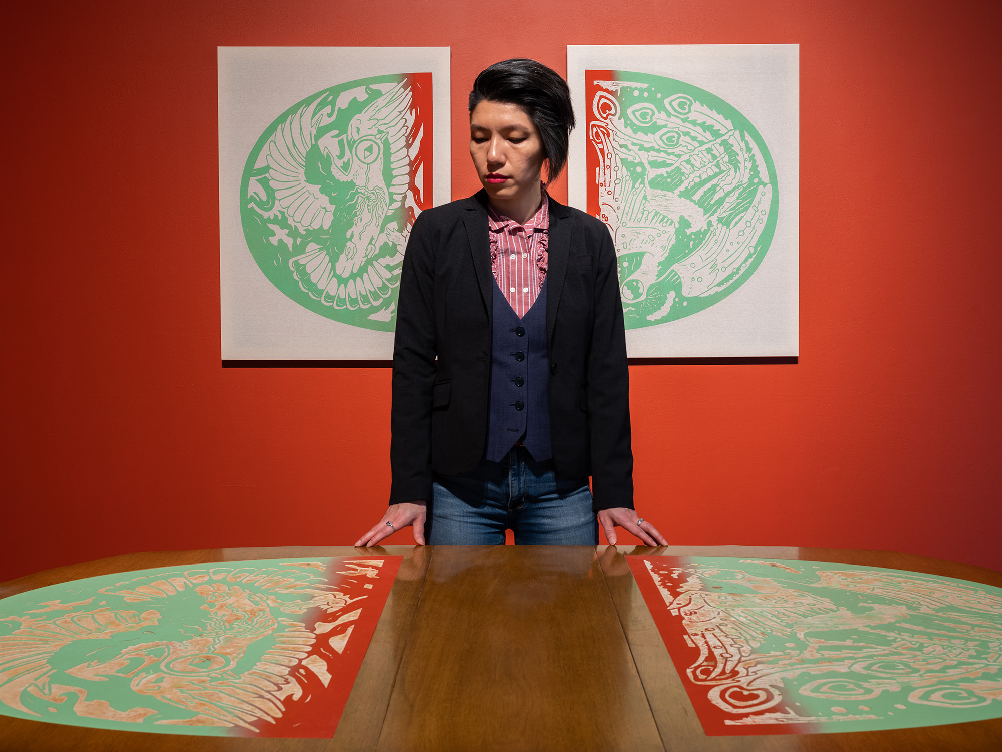 woodcut printmaking relief print installation interdisciplinary asian american women artists