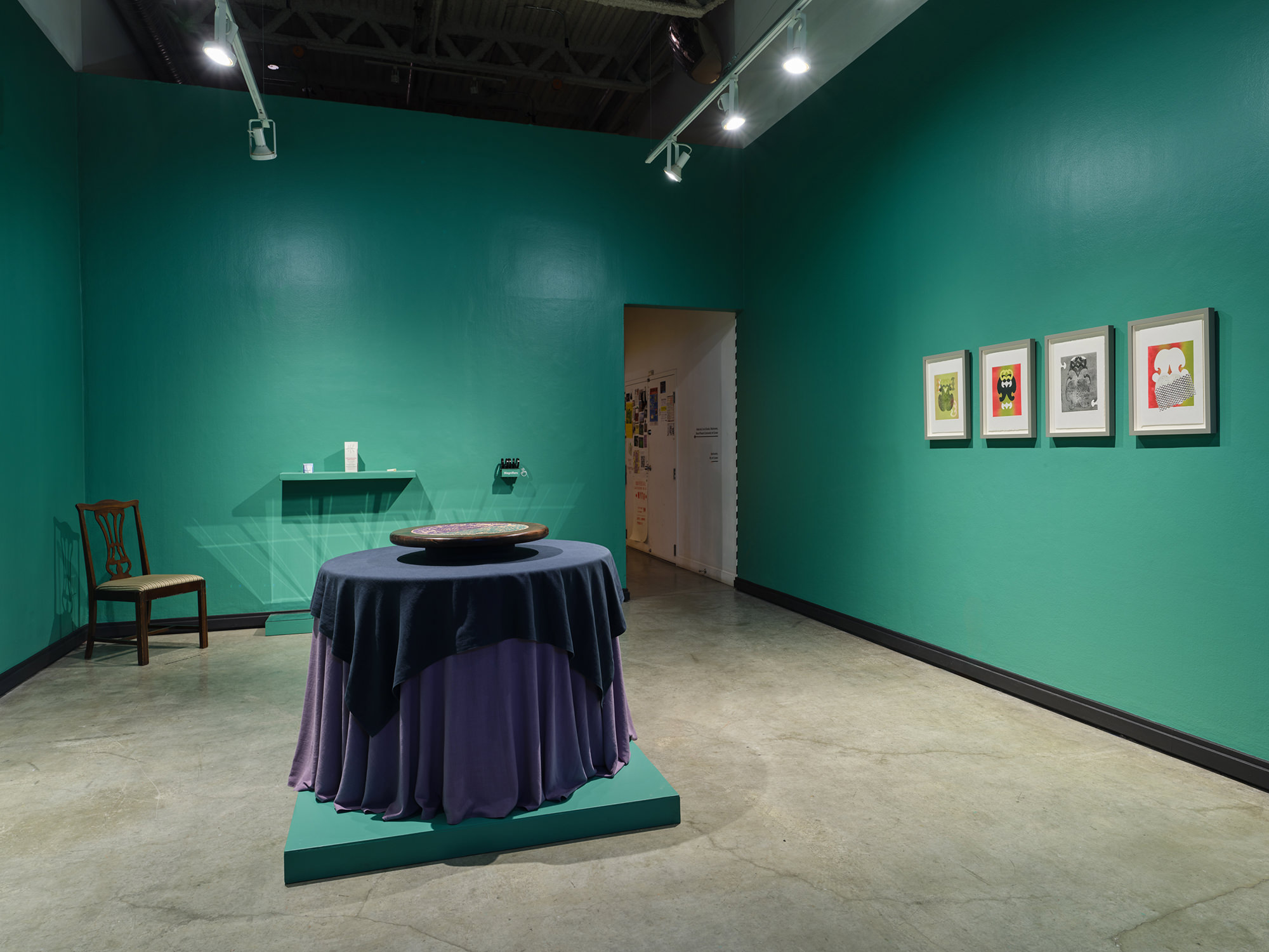 woodcut installation contemporary art gallery