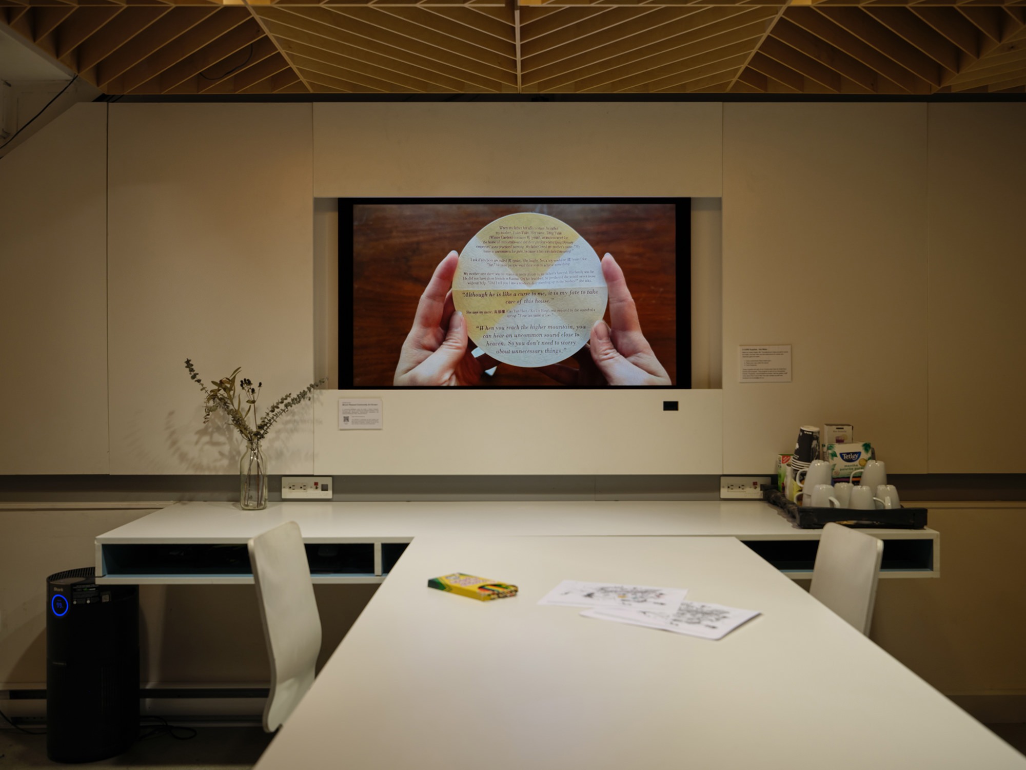 Still from video narration of artist book