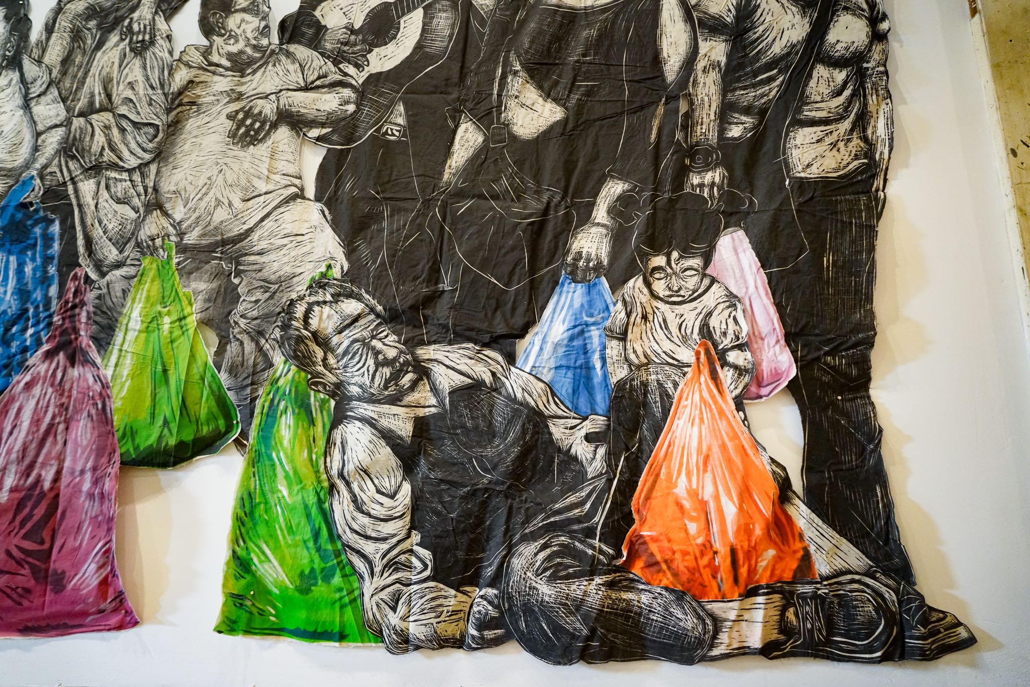 Woodcut close-up Carlos Lllobet Montealegre