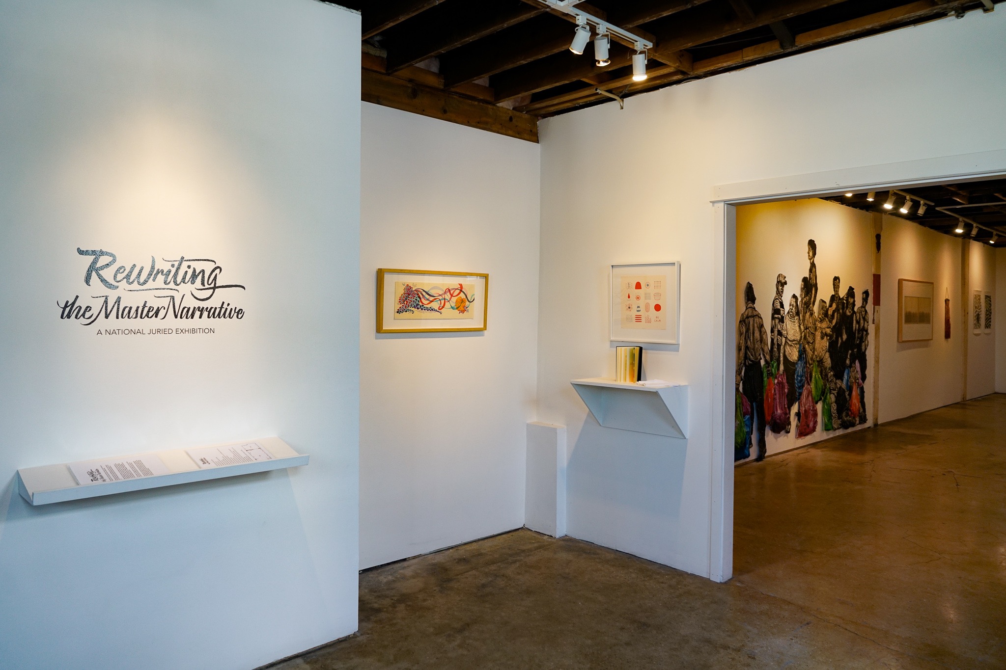 Gallery shot printmaking show Art Lit Lab Madison WI