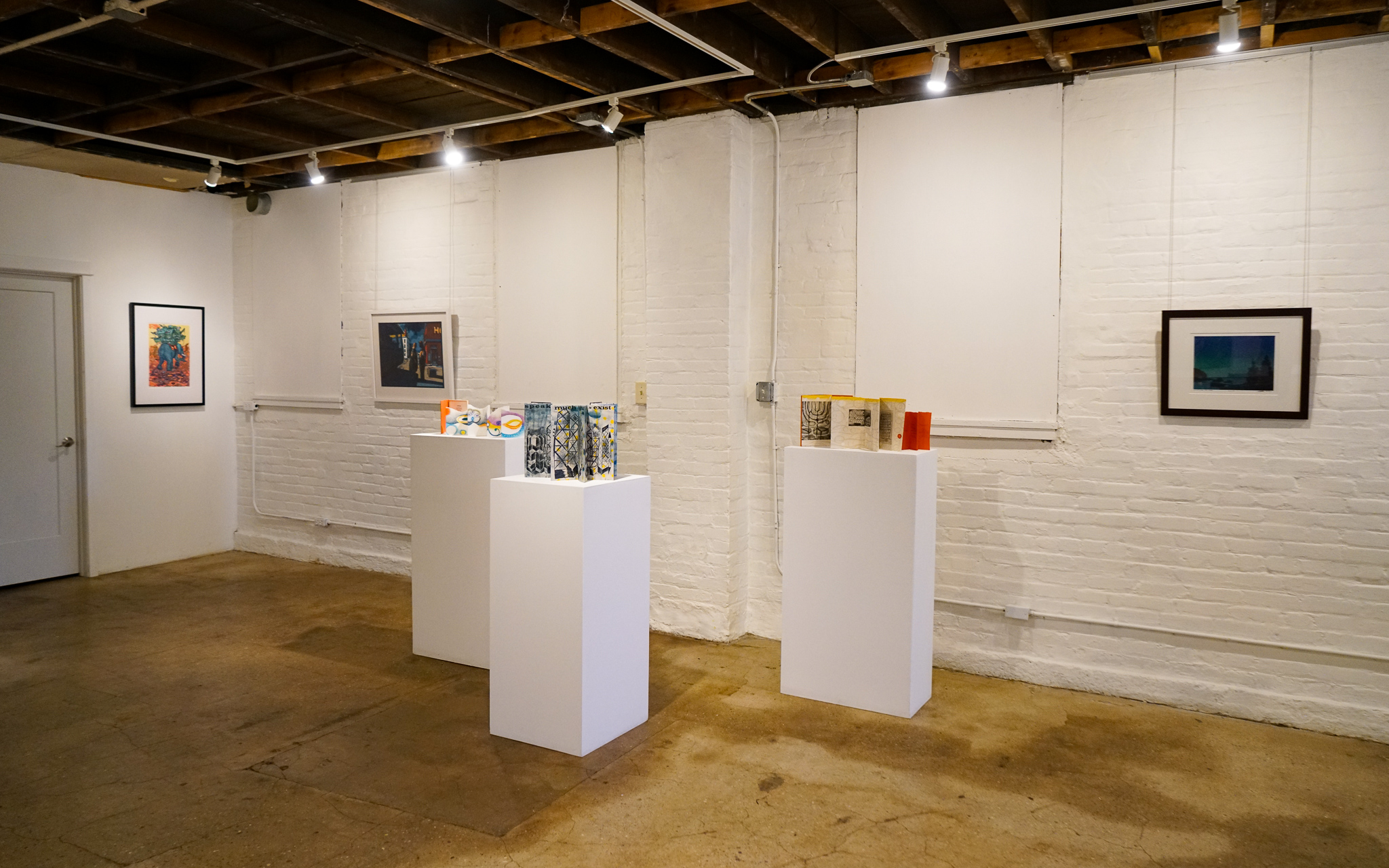 Gallery shot printmaking show Art Lit Lab Madison WI