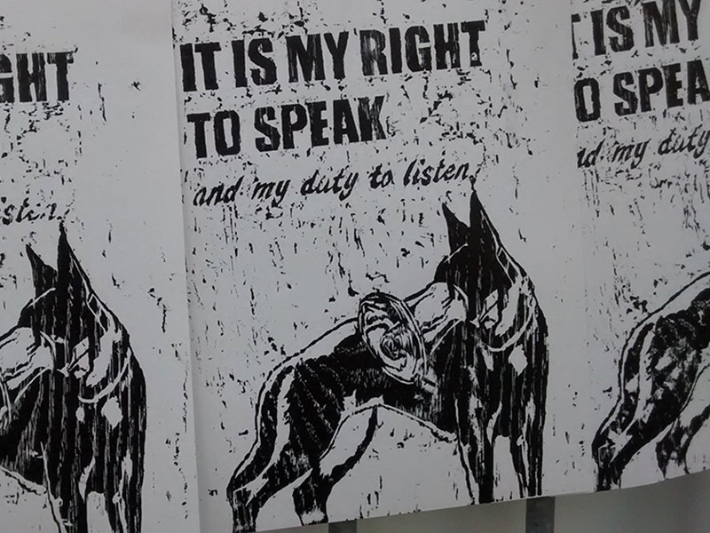 Art Event Including Steamroller And Prints