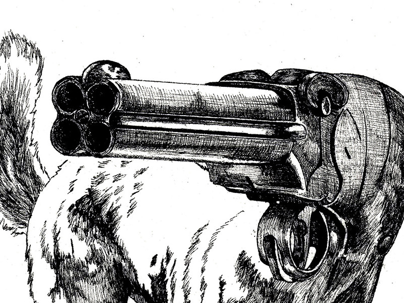 Ink Drawings Of Dogs Combined With Tools